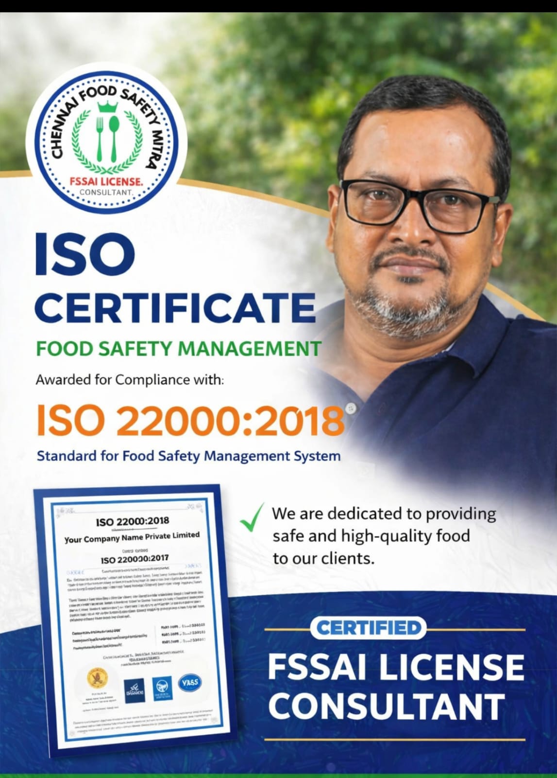 ISO certificate food safety consultant